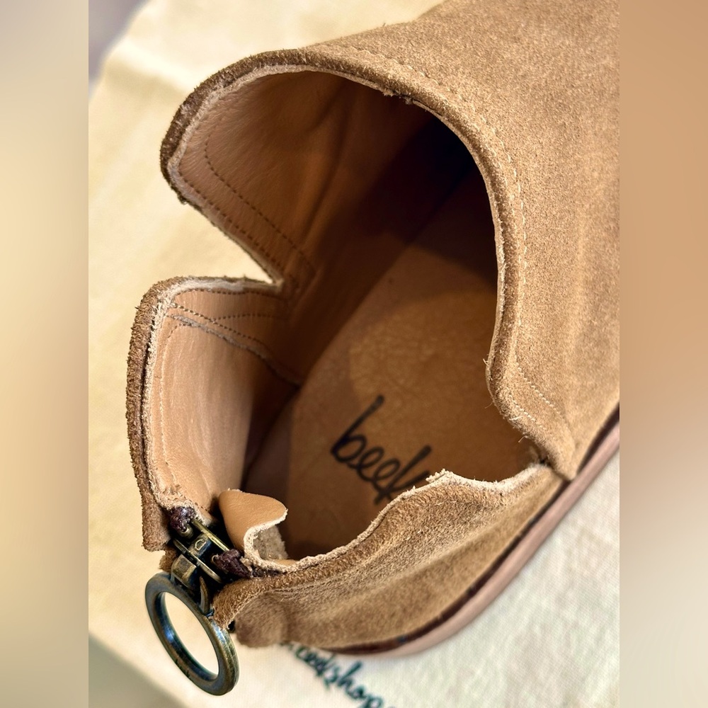 Beek! Ankle Bootie/“Falcon” Suede/Zip-up/Chestnut/Size-7.5 - Picture 15 of 16